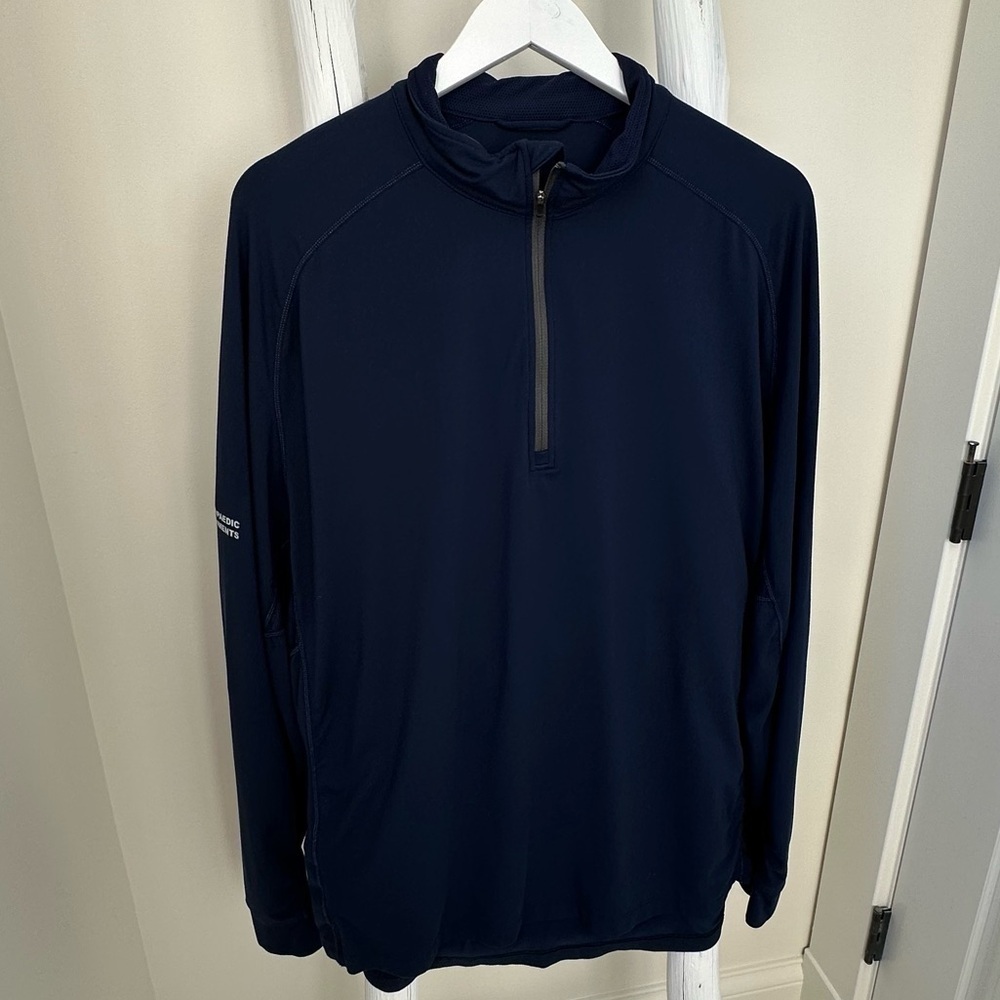 Levelwear Men’s Stryker Navy Quarter Zip Pullover Top SZ XL